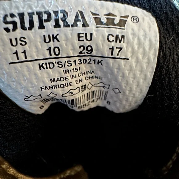 Supra kids sneakers, size 12/EU29/17cm - Picture 10 of 12